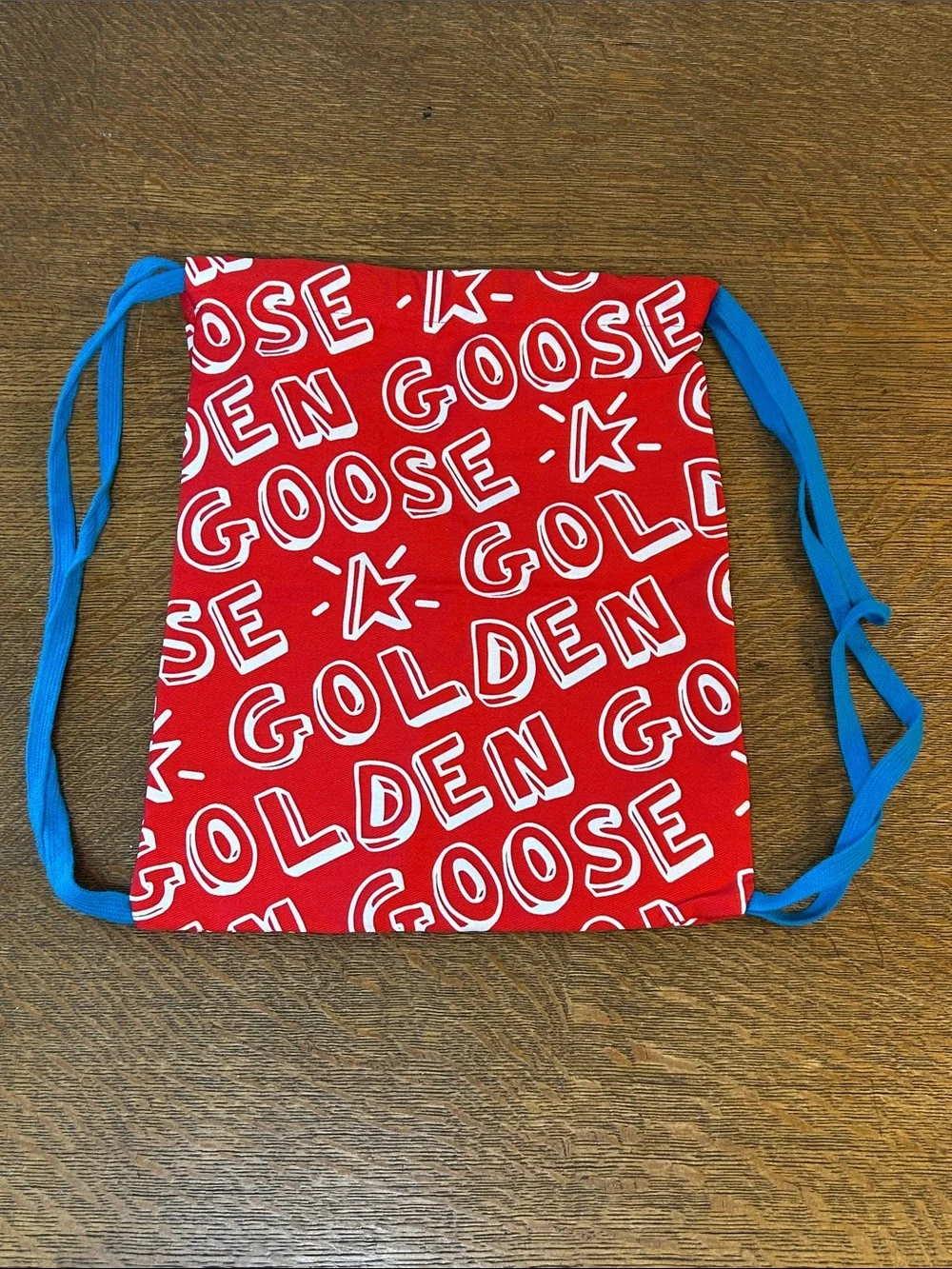 Golden Goose Red White Blue Baby Shoe Dust Bag Drawstring Backpack Bag